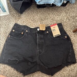 Levi's Women's 501 Black Denim Jean Shorts
